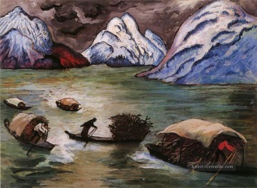 bekannte abstrakte Werke - Bootfahren Marianne von Werefkin Expressionismus